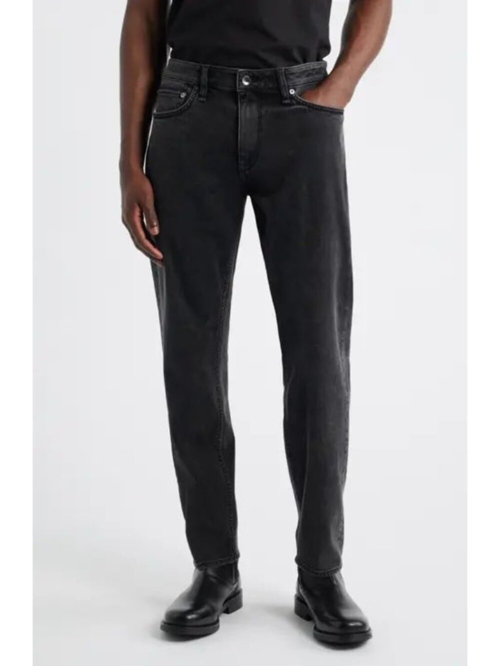 Rag & Bone Jeans Fit 2 Slim Leg Black Resin 32x27 32 Minimalist Denim Casual